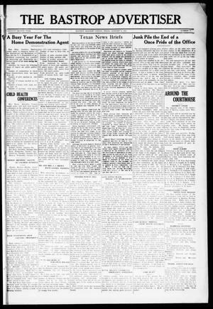 Primary view of object titled 'The Bastrop Advertiser (Bastrop, Tex.), Vol. 72, No. 33, Ed. 1 Thursday, January 8, 1925'.