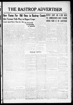 Primary view of object titled 'The Bastrop Advertiser (Bastrop, Tex.), Vol. 72, No. 38, Ed. 1 Thursday, February 12, 1925'.