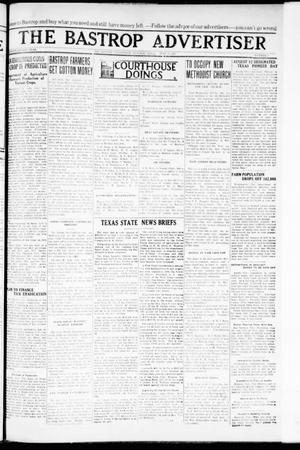 Primary view of object titled 'The Bastrop Advertiser (Bastrop, Tex.), Vol. 72, No. 8, Ed. 1 Thursday, July 16, 1925'.
