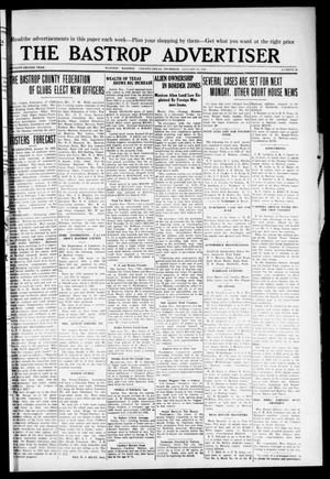 Primary view of object titled 'The Bastrop Advertiser (Bastrop, Tex.), Vol. 72, No. 36, Ed. 1 Thursday, January 28, 1926'.