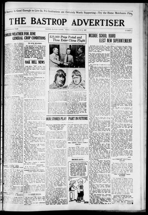 Primary view of object titled 'The Bastrop Advertiser (Bastrop, Tex.), Vol. 74, No. 2, Ed. 1 Thursday, June 9, 1927'.