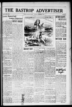 Primary view of object titled 'The Bastrop Advertiser (Bastrop, Tex.), Vol. 75, No. 19, Ed. 1 Thursday, October 4, 1928'.