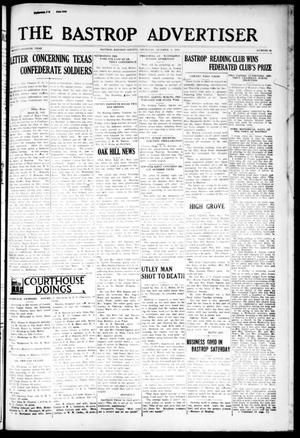 Primary view of object titled 'The Bastrop Advertiser (Bastrop, Tex.), Vol. 77, No. 29, Ed. 1 Thursday, October 2, 1930'.