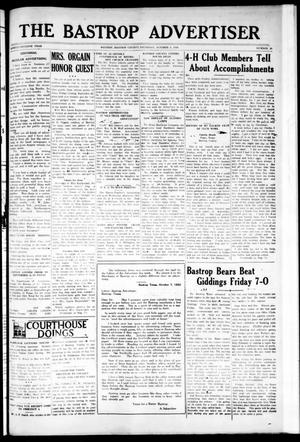 Primary view of object titled 'The Bastrop Advertiser (Bastrop, Tex.), Vol. 77, No. 30, Ed. 1 Thursday, October 9, 1930'.