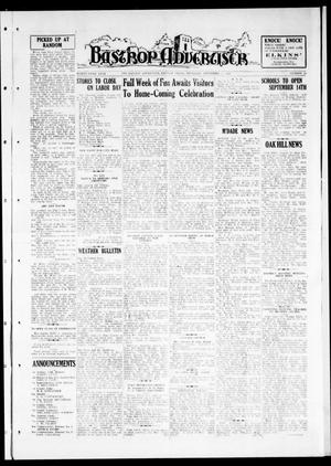 Primary view of object titled 'Bastrop Advertiser (Bastrop, Tex.), Vol. 83, No. 24, Ed. 1 Thursday, September 3, 1936'.