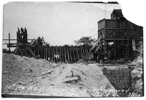Primary view of object titled '[Photograph of White Rock Lake- Intake Well Excavation]'.