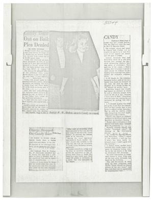 Primary view of [Newspaper Clippings with a Photograph of Candy Barr]