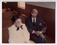 Photograph: [Reverend Clark and Eula Gray in Church]