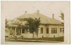 Primary view of object titled '[Postcard of N. A. Burton's House]'.
