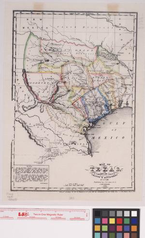 Primary view of Map of Texas containing the latest grants & discoveries / by E.F. Lee.