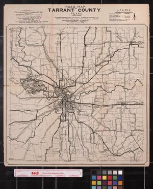 Primary view of object titled 'Road Map of Tarrant County, Texas'.