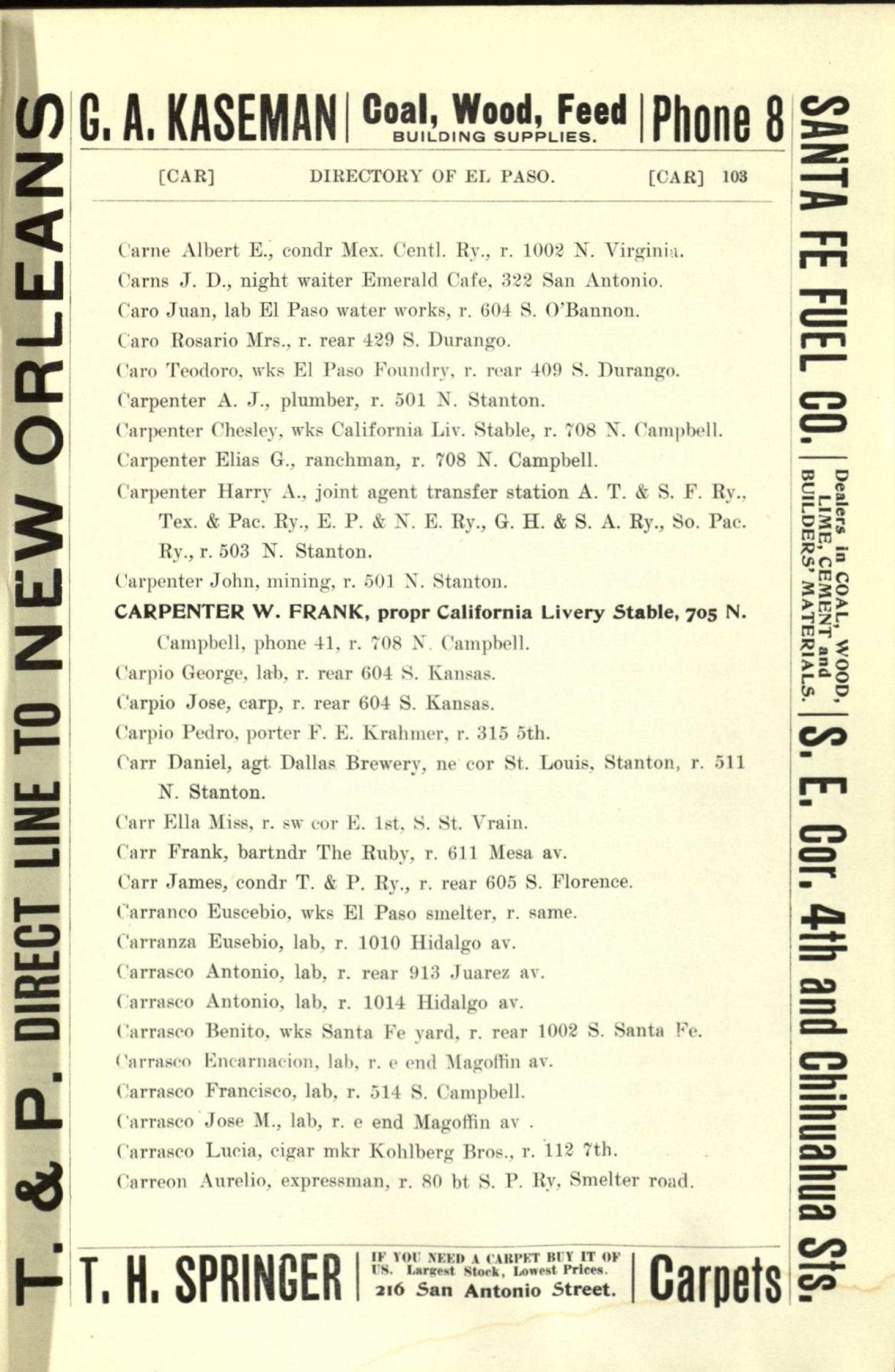 Worley's Directory of the City of El Paso, Texas 1901
                                                
                                                    103
                                                