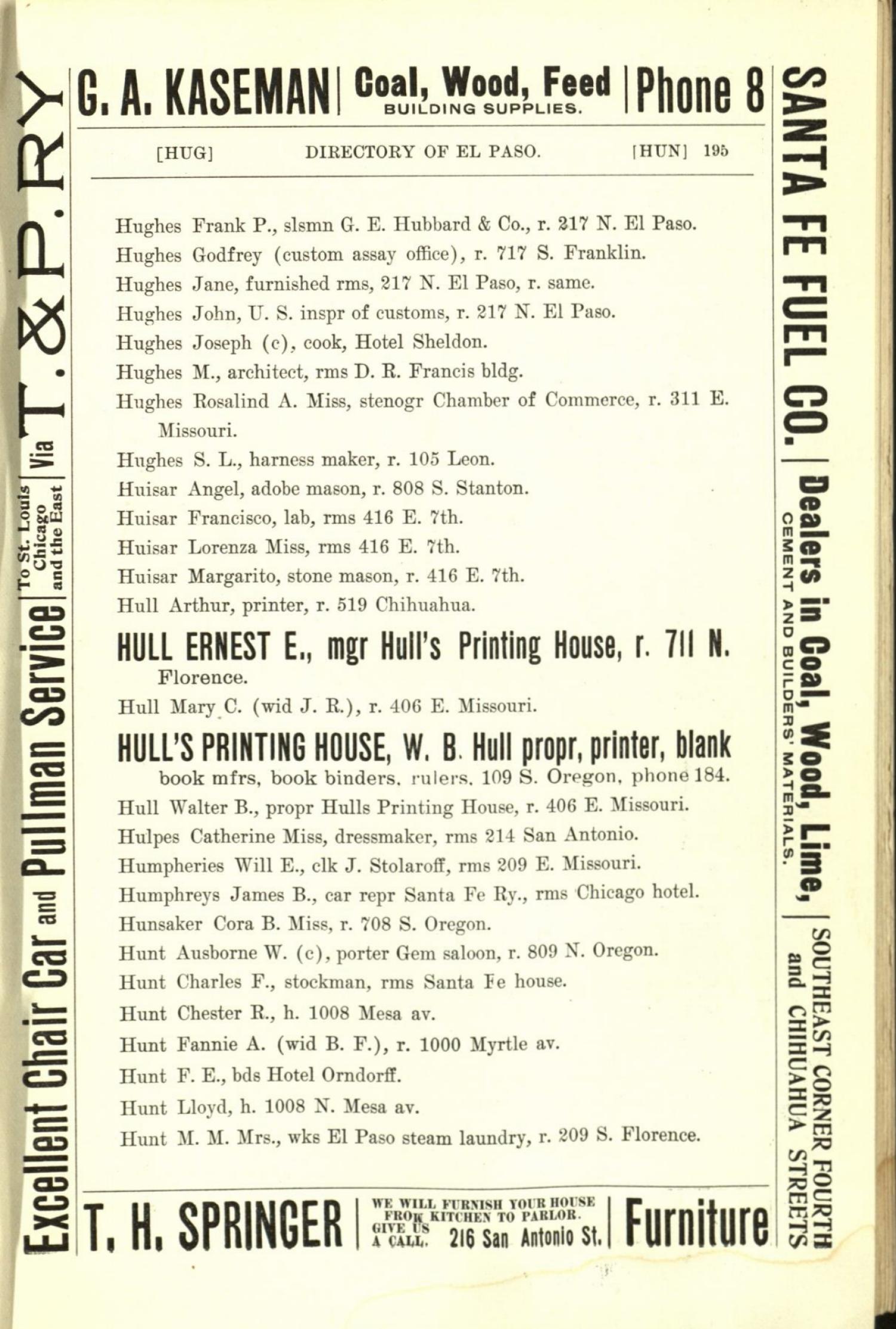 Worley's Directory of the City of El Paso, Texas 1901
                                                
                                                    195
                                                