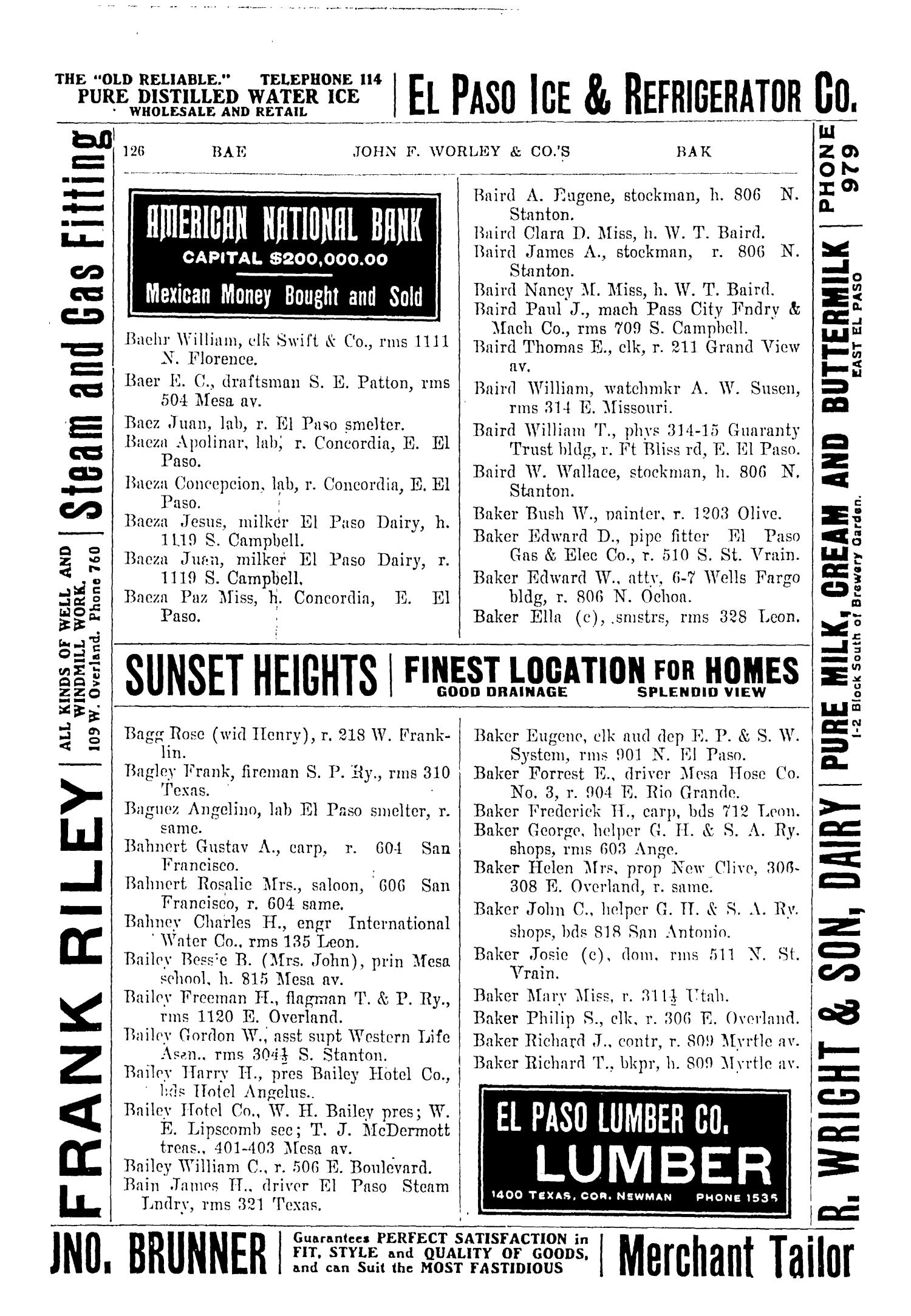 John F. Worley & Co.'s El Paso Directory for 1906
                                                
                                                    126
                                                