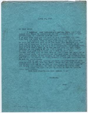 [Letter from Dr. Edwin D. Moten to Don Moten, April 24, 1947]