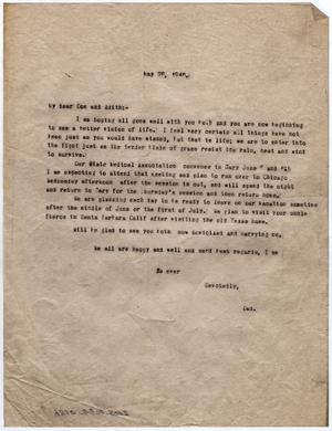 Primary view of object titled '[Letter from Dr. Edwin D. Moten to Don and Edith Moten, May 26, 1946]'.