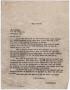 Thumbnail image of item number 1 in: '[Letter from Dr. Edwin D. Moten to Pierce S. Moten, September 27, 1943]'.