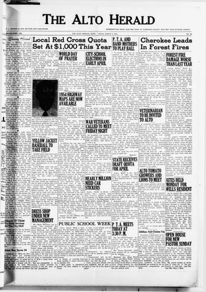 Primary view of object titled 'The Alto Herald (Alto, Tex.), No. 38, Ed. 1 Thursday, March 4, 1954'.