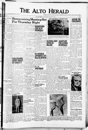 Primary view of object titled 'The Alto Herald (Alto, Tex.), No. 11, Ed. 1 Thursday, August 26, 1954'.