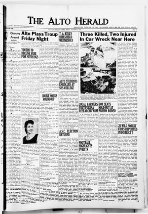Primary view of object titled 'The Alto Herald (Alto, Tex.), No. 17, Ed. 1 Thursday, October 4, 1956'.