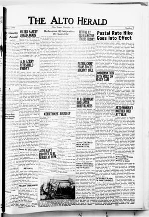 Primary view of object titled 'The Alto Herald (Alto, Tex.), No. 4, Ed. 1 Thursday, July 4, 1957'.