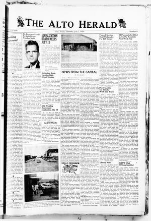Primary view of object titled 'The Alto Herald (Alto, Tex.), No. 4, Ed. 1 Thursday, July 2, 1959'.