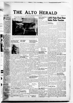 Primary view of object titled 'The Alto Herald (Alto, Tex.), No. 39, Ed. 1 Thursday, February 28, 1963'.