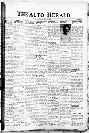 Primary view of object titled 'The Alto Herald (Alto, Tex.), No. 9, Ed. 1 Thursday, July 29, 1965'.