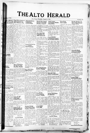 Primary view of object titled 'The Alto Herald (Alto, Tex.), No. 10, Ed. 1 Thursday, August 5, 1965'.