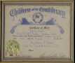 Primary view of children of confederacy certificate of merit presented to Jane Reed