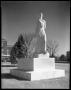 Photograph: TWU Pioneer Woman on circle west of library