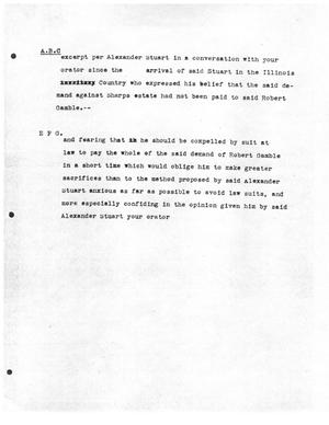 Primary view of object titled '[Transcript of a Document Concerning Debt]'.