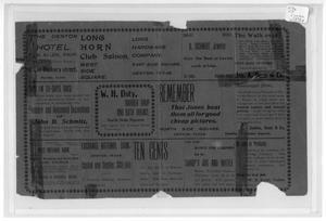 Primary view of object titled '[Denton business directory and advertisements]'.