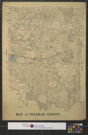 Primary view of object titled 'Map of Coleman County [Texas].'.