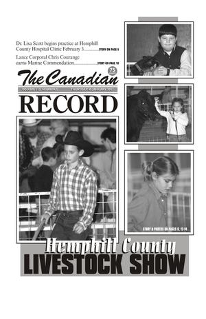 Primary view of object titled 'The Canadian Record (Canadian, Tex.), Vol. 113, No. 5, Ed. 1 Thursday, January 30, 2003'.