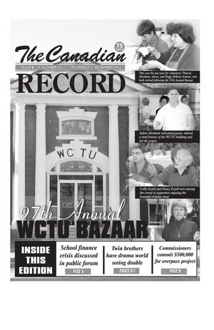 Primary view of object titled 'The Canadian Record (Canadian, Tex.), Vol. 113, No. 50, Ed. 1 Thursday, December 11, 2003'.