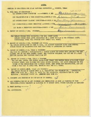 Primary view of object titled '[Agenda of Meeting of Committees for LULAC National Convention]'.