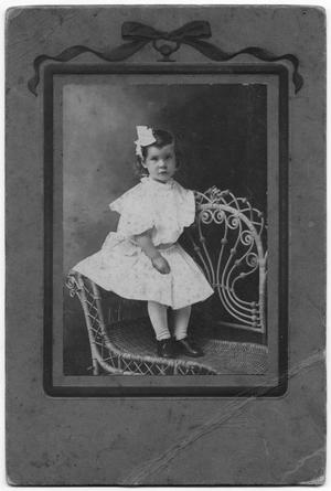 Primary view of object titled '[Portrait of an Olson Child on Chair]'.