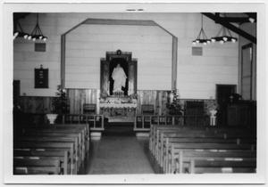 Primary view of object titled '[Altar in the Chapel of Danevang Lutheran Church Before Remodeling]'.