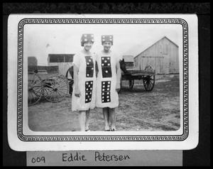 Primary view of object titled '[Pair of Women Dressed as Dominoes]'.