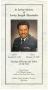 Pamphlet: [Funeral Program for Larry Joseph Alexander, February 20, 2001]