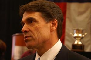 Primary view of object titled '[Side view of Rick Perry]'.