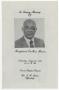 Primary view of [Funeral Program for Burghardt DuBois Brown, August 2, 1986]