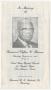 Thumbnail image of item number 1 in: '[Funeral Program for Clifton C. Brown, December 12, 1981]'.