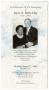 Pamphlet: [Funeral Program for Joyce Rich-Clay, August 11, 2003]