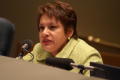 Primary view of [Pauline Medrano speaks into microphone]