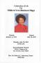 Thumbnail image of item number 1 in: '[Funeral Program for Mildred Vera Blackson Diggs, July 18, 2011]'.