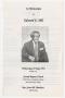 Primary view of [Funeral Program for Edward E. Hill, July 28, 1993]