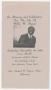 Thumbnail image of item number 1 in: '[Funeral Program for Willis W. Hysaw, December 16, 1989]'.