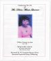 Pamphlet: [Funeral Program for Delores Miriam Lawrence, January 23, 2009]